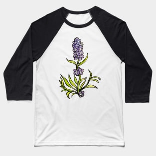 Lavender Eye Flowers Baseball T-Shirt